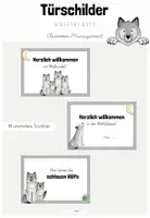 Vorschau - Poster - Classroom-Management: Türschilder für deine Wolfsklasse (Kl. 1-4) - Deckblatt