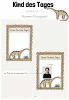 Vorschau - Poster - Classroom-Management: Kind bzw. Dino des Tages (Klasse 1-4) - Deckblatt