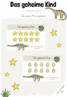 Vorschau - Poster - Classroom-Management: Das geheime Kind/ Der geheime Dino für deine Dinoklasse (Kl.1-4) - Deckblatt