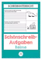 Vorschau - Arbeitsblätter - Schönschreibaufgaben: Reime abschreiben - Deckblatt