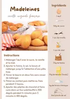 Vorschau - Arbeitsblätter - Rezeptanleitung / Recette Madeleines - Deckblatt