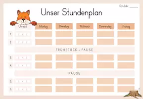 Vorschau - Anderer Materialtyp - Classroom-Management: 8 Stundenplan-Vorlagen für deine Fuchsklasse - Seite 2