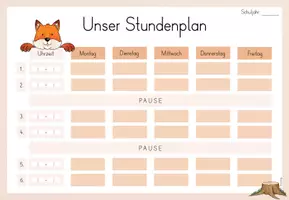 Vorschau - Anderer Materialtyp - Classroom-Management: 8 Stundenplan-Vorlagen für deine Fuchsklasse - Seite 3