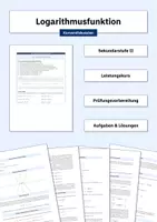 Vorschau - Arbeitsblätter - Kurvendiskussion (Funktionenschar | Logarithmusfunktion) - Deckblatt