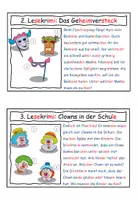 Vorschau - Aufgabenkarten - Lesekrimis Fasching/Karneval/Fastnacht - Lesemotivation - Genaues Lesen fördern - Seite 3