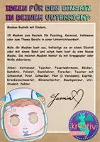 Vorschau - Mal- und Bastelvorlagen - MASKEN BASTELN Berufe und Kreative Ideen Karneval - Seite 1