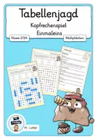 Vorschau - Spiele - Tabellenjagd 4 - Einmaleins-Rätsel für die Grundschule - Deckblatt