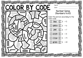 Προεπισκόπηση - Φύλλα εργασίας - Color by Code Activity - Number Sense (St. Patrick's Day) | Αγίου Πατρικίου Μαθηματικά Αγγλικά - Σελίδα 3