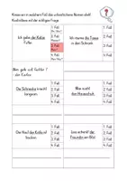 Vorschau - Arbeitsblätter - 4 Fälle richtig erfragen (weibliche Nomen) - Seite 2