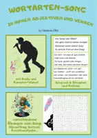 Vorschau - Arbeitsblätter - Wortarten-Song zu Nomen, Verben und Adjektiven - Deckblatt