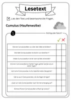Vorschau - Arbeitsblätter - Leseverständnis - Cumulus (Haufenwolke) + Lösungen - Seite 2