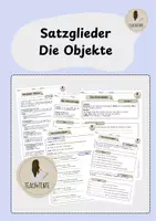 Vorschau - Arbeitsblätter - Satzglieder-Die Objekte - Deckblatt