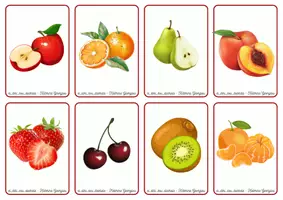 Προεπισκόπηση - Flashcards - Κάρτες ανάπτυξης λεξιλογίου με θέμα τα Φρούτα και λαχανικά - Σελίδα 1