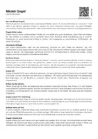 Vorschau - Arbeitsblätter - Nikolai Gogol (Infotext und Übungen) - Deckblatt
