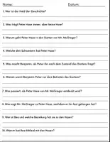 Vorschau - Arbeitsblätter - Film: "Peter Hase (2018)" Fragen + Aktivitäten Rätsel mit Lösungen - Seite 1