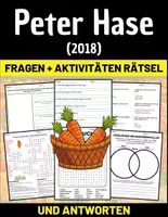 Vorschau - Arbeitsblätter - Film: "Peter Hase (2018)" Fragen + Aktivitäten Rätsel mit Lösungen - Deckblatt