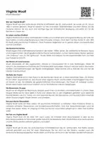 Vorschau - Arbeitsblätter - Virginia Woolf (Infotext und Übungen) - Deckblatt