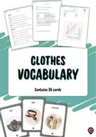 Vista previa - Unidades / Secuencias / Situaciones de Aprendizaje - Clothing & Accessories – Vocabulary Pack + Activities + Flashcards - Portada