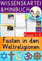 Vorschau - Unterrichtsreihen - Fasten in den Weltreligionen WISSENSKARTEI & MINIBUCH - Deckblatt