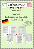 Vorschau - Arbeitsblätter - Suchsel Bundesländer und Landeshauptstädte - Deckblatt