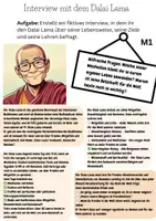 Vorschau - Arbeitsblätter - Der Dalai Lama Ethik Religion Klasse 9-10 Weltreligion Buddhismus - Seite 1