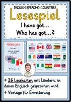 Vorschau - Spiele - Lesespiel: English Speaking Countries - Klasse 3/4 - Deckblatt