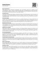 Vorschau - Arbeitsblätter - Annie Ernaux (Infotext und Übungen) - Deckblatt