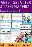Vorschau - Arbeitsblätter - Fasten Vorteile Gefahren ARBEITSBLÄTTER & TAFELMATERIAL - Deckblatt