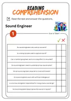 Vorschau - Arbeitsblätter - Reading Comprehension - Sound Engineer + Solutions - Seite 2