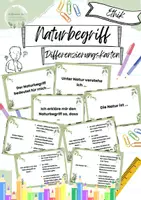 Vorschau - Fördermaterial/Inklusion - Naturbegriff Definition-zweifach Differenzierungskärtchen - Deckblatt