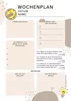 Vorschau - Arbeitsblätter - selbstreguliertes Lernen Wochenplan - Seite 1