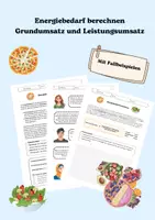 Vorschau - Arbeitsblätter - Ernährung - Grundumsatz und Leistungsumsatz berechnen - Deckblatt