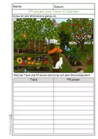 Vorschau - Arbeitsblätter - Differenzierte Lerntheke - Garten / Schulgarten - Seite 1