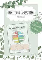 Vorschau - Arbeitsblätter - Die vier Jahreszeiten (Arbeitsblatt 3-fach differenziert) - Deckblatt
