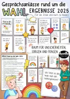 Vorschau - Aufgabenkarten - Gespräche / Raum für Fragen - Ergebnisse Wahl 2025 & Sorgen #demokratiestärken - Deckblatt