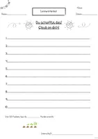 Vorschau - Test - Vorlage für Lernwörtertests - Deckblatt