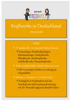 Vorschau - Arbeitsblätter - Materialpaket - Kraftwerke in Deutschland - Deckblatt
