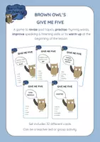 anteprima - Giochi - Brown Owl's GIVE ME FIVE game cards - Pagina di copertina