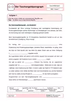 Vorschau - Arbeitsblätter - Der Taschengeldparagraph-Arbeitsblatt-Stunde1 - Seite 1