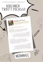 Vorschau - Arbeitsblätter - Vergleich: Merkmale des Expressionismus und Kubismus - Deckblatt