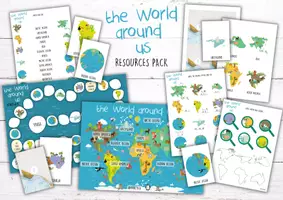 zapowiedź - THE WORLD AROUND US – ZESTAW MATERIAŁÓW DO DRUKU - obwoluta