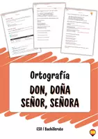 Aperçu - Feuilles d'exercices - Guide et exercices sur l'utilisation de "Don", "Doña", "Señor" et "Señora" en espagnol - Page de couverture
