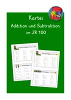 Vorschau - Arbeitsblätter - Kartei Addition und Subtraktion im ZR 100 - Deckblatt