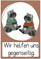 Vorschau - Poster - Waschbärklasse- Unsere Klassenregeln - Seite 1