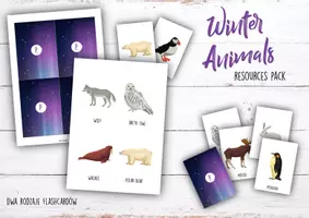 zapowiedź - WINTER ANIMALS – ZESTAW MATERIAŁÓW DO DRUKU - strona 1