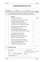 Vorschau - Test - Test / Leistungsüberprüfung Lyrik (Kl. 6 - 7) - Deckblatt