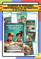 Vista previa - Hojas de trabajo - Cuaderno de Problemas Competenciales - 6º de Primaria - Portada