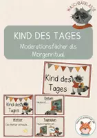 Vorschau - Merkblätter - Waschbärklasse- Kind des Tages (Schilder + Moderationsfächer) - Deckblatt