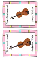 Vorschau - Fördermaterial/Inklusion - 50 Musikinstrumente Bildkarten Klasse 1-4 - Seite 1