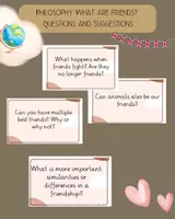Aperçu - Présentation / Support pour le tableau - Philosophy What are friends - Page de couverture